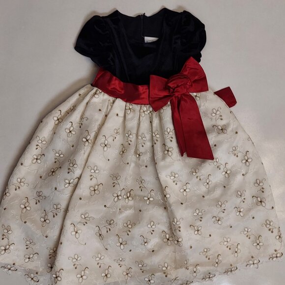 VELVET, SATIN, SPARKLE GIRLS SIZE 4 DRESS - GUC - JANE COPELAND - Picture 1 of 7